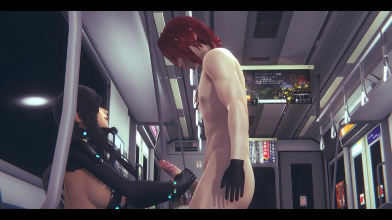 HentaiTubes: Gantz Hentai - Reika hardsex in treno - giapponese manga anime gioco...