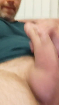 Playing with My Thick Cock and Emptying My Cum-filled Balls Pumping Out a Powerful Creamy Cum Load Onto My Own T-shirt