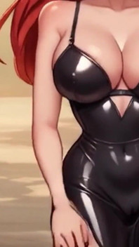 Des tenues sexy essayent et dansent ! Gros seins taquins et corps parfait ! Caricature