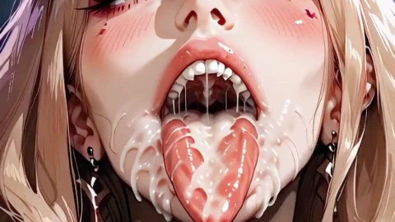 Real story futanari JOI: 一个变性人喝和吞精直接从一个巨大的，坚硬的鸡巴，操她恶魔的小屁股。