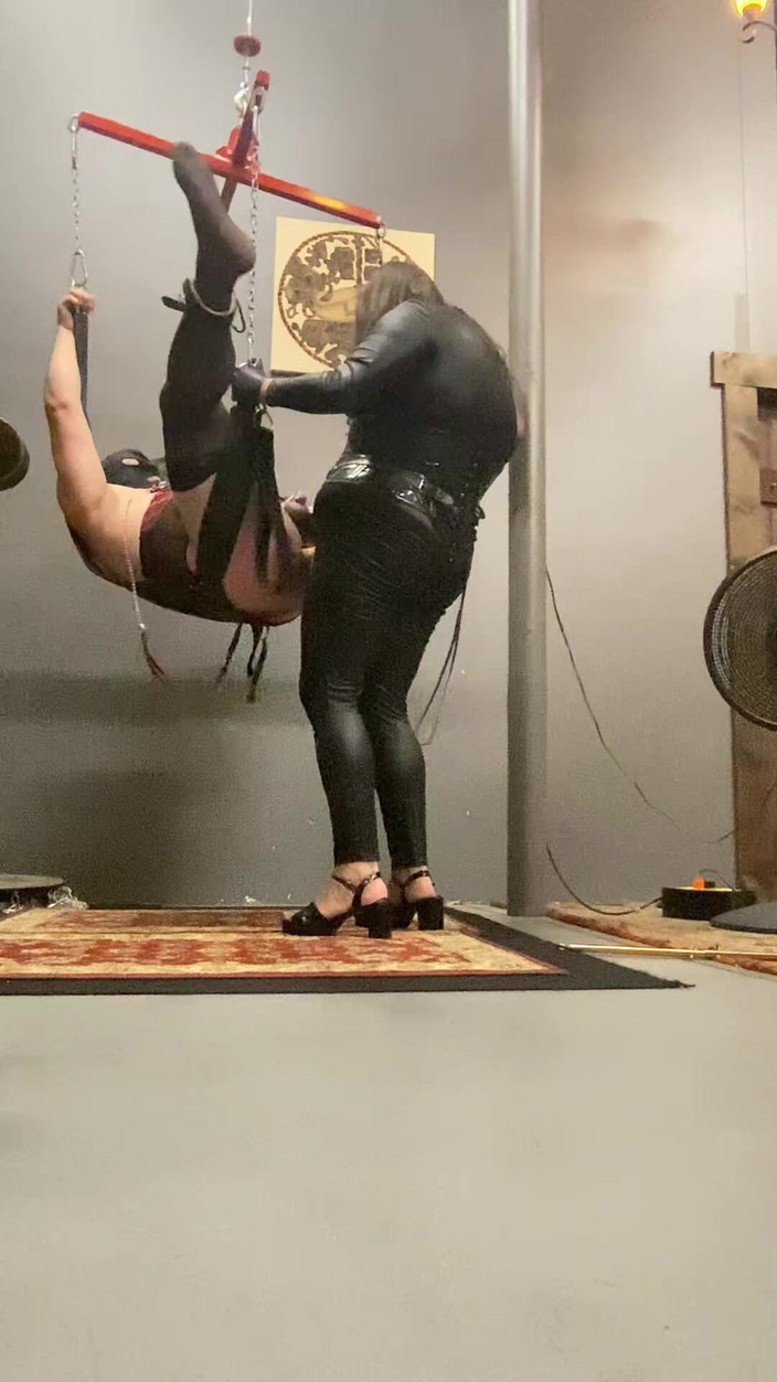 Mistress Scarlet Kiss: Sissy Handsfree Cums Prematurely in Chastity During Pegging and I...