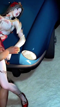 Alter mann gegen digitales mädchen mit einer echten attitüde - 3D Animation hentai