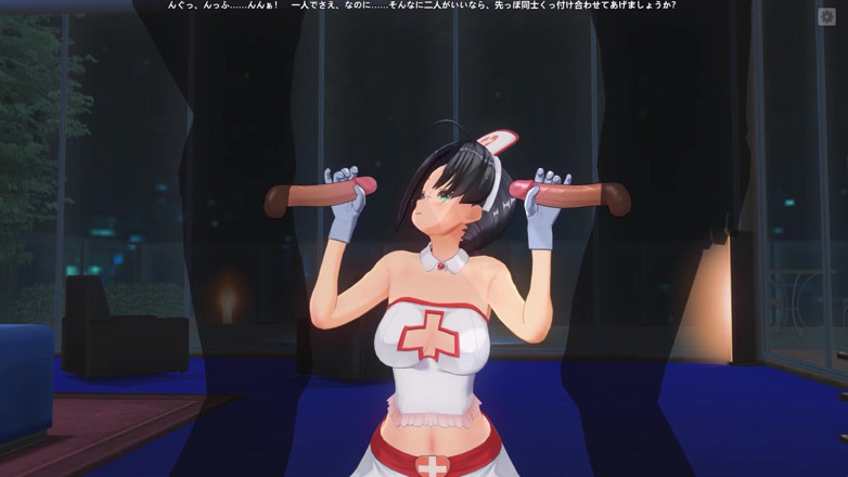 H3DC: 3D hentai nurse sucks dick from two patients at once