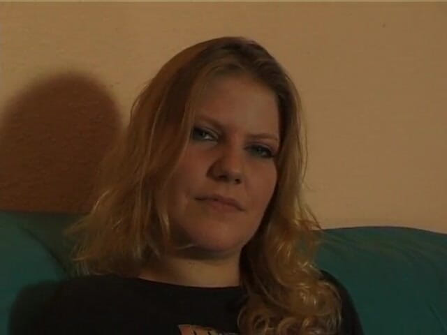 Lucky Wankerz: Blonde chick rubs and fingers her pussy at the casting