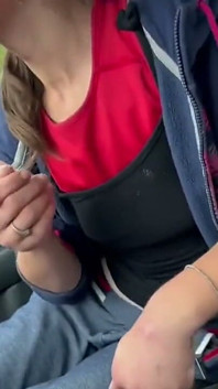 Street Whore Gives Road Head. This Slut Polishes My Knob While Driving