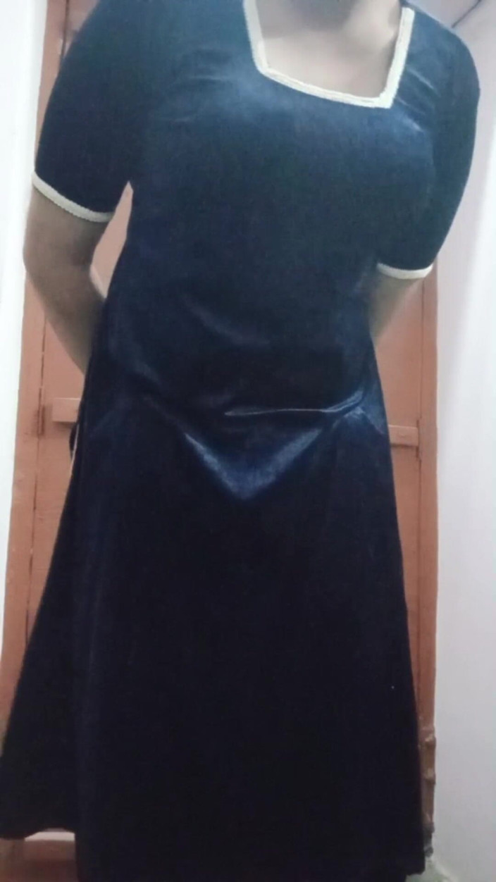 Gaurisissy: Indian Gay Crossdresser Gaurisissy se simte excitat în Albastru Salwar Kurta