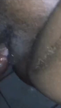 Squirting on His Big Black Hard Cock