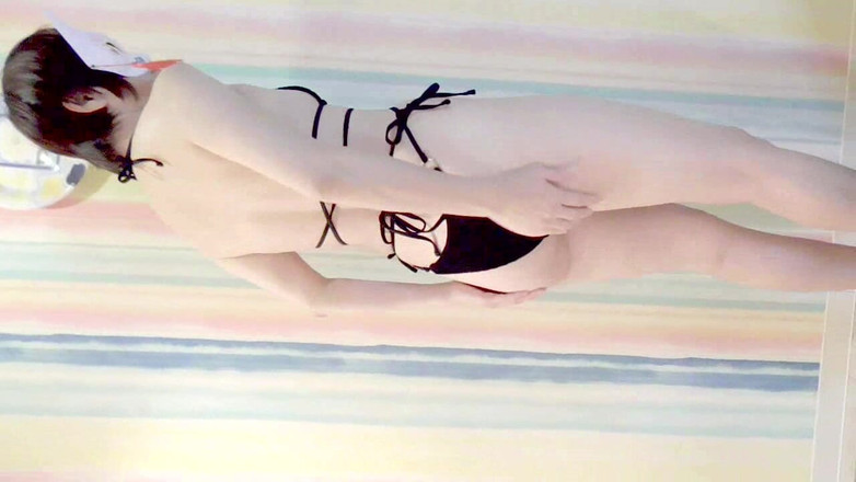 hiro_mayu_couple_jp: まゆno59　水着試着,アナル舐め,白目イキ,精液飲み,アナルビーズ,乳首ピアス,潮吹き,痙攣イキ