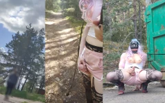 目隠しをしたまま見知らぬ人にバレちゃった