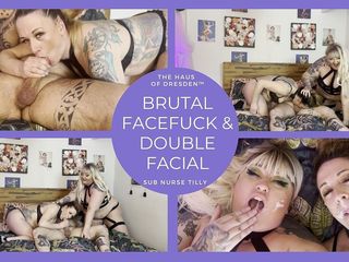 The Haus Of Dresden: Rough Facefuck &amp; Double Facial From Bear Husband &amp; BBW Wife