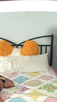 Sensational blonde babe gets fucked hard on the bed