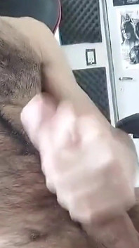 1 minuut mijn dikke, harige, lange penis masturberen
