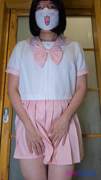 Sissy Kanisa's Przymierzalnia: Try na Pink Seifuku (japoński Sailor College Uniform)