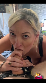 Got to Keep Practicing Sucking Cock While His Is Locked in a Cage.