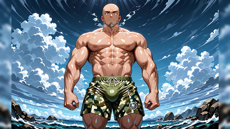 Erotic Man: Ai porrmuskel män blandar mjukporr utbuktningar