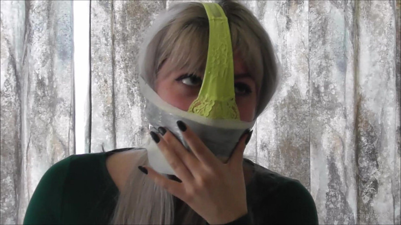 Restricting Ropes: Gagging herself with panties