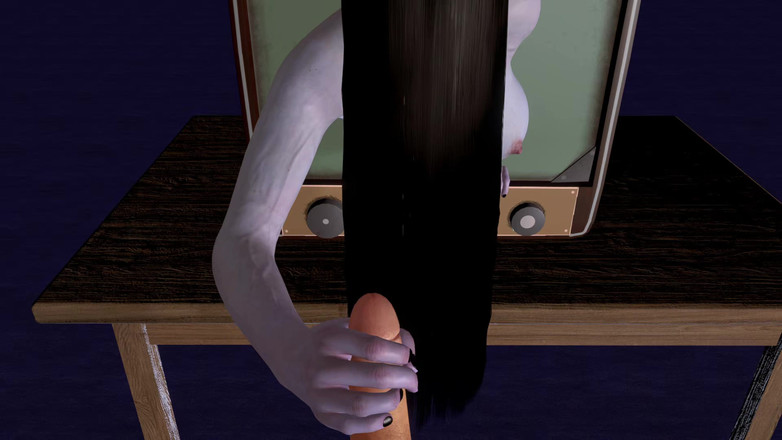 PixelAftDark: Садако мастурбує (кільце - анімація на Хеллоуїн)