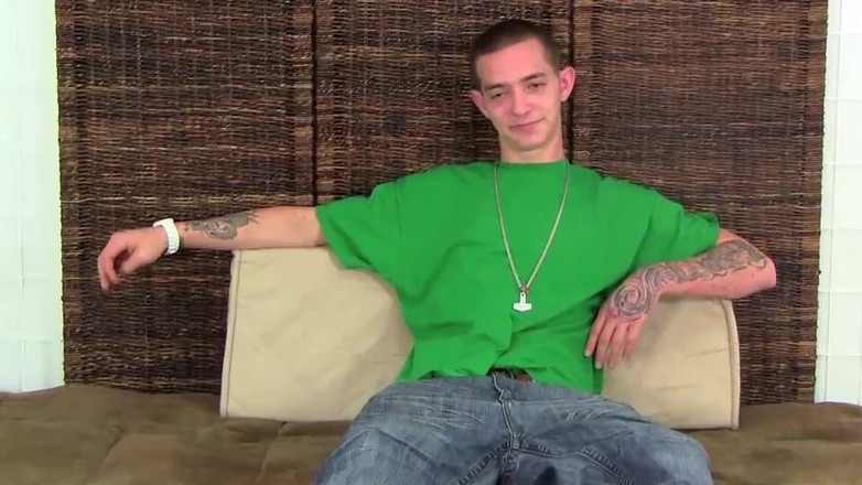 Straight Fraternity: Tattooed Bad Boy Shoots a Big Load