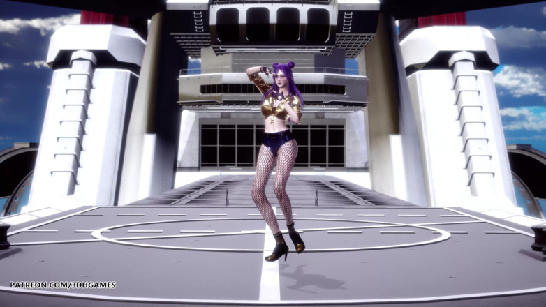 3D-Hentai Games: Helicopter sexy striptease Ahri Akali Kaisa Seraphine league of legends...