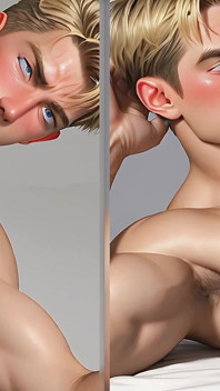 หนุ่มนักกีฬาผมบลอนด์ทำหน้า ahegao ตีควย จะทำให้คุณเงี่ยนสุดๆ