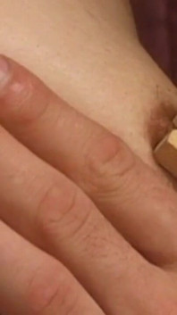 Mature Brunette MILF Endures Clothespin Pussy Tease