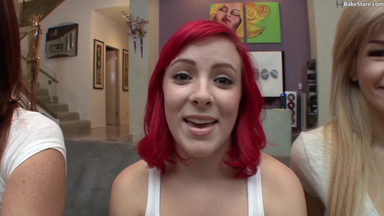 Babe Stare: Three teen lesbians don't wear underwear when they hangout
