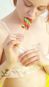 Gently Caressing My Pussy with Sweet Candy
