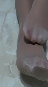 팬티 스타킹 의자 발 댄스