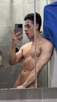 Touching My Cock Before Take a Shower