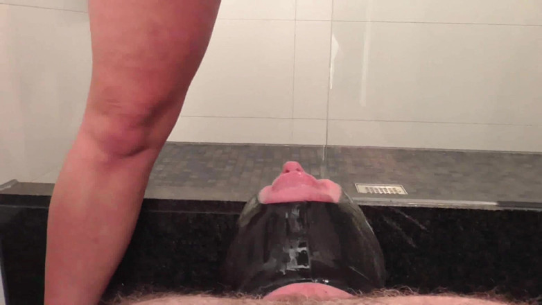 Femdom Austria: Golden Shower in Masked Face and Mouth