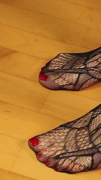 Lace Tights & High Heel Booties - Teasing Shoeplay & Foot Fetish Show