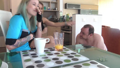 NM fetish femdom videos by Princess Nikki Cruel: Two Nasty Femdoms Spitting Into Slave's Mouth