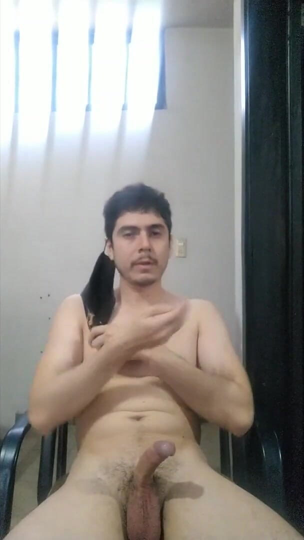 Tabasco Jake: Guy with Gremlin Mask Plays with His Huge Long Dick