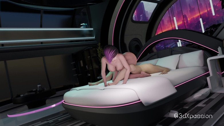 3dxpassion: VR Nexus 3 Neon Dreams - Büyük Memeli Cyberpunk Fıstık Özel Neon Odasında...