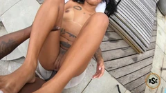 Petite Brazilian Baddie Banged in the Ass on the Penthouse Balcony
