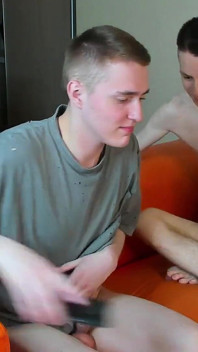 Insert a Strong Vibrator Into His Tight Little Hole