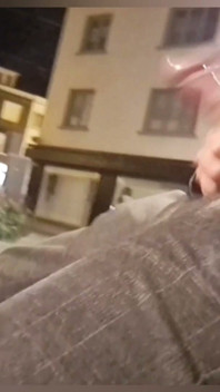 Flashing and Dripping Precum on a Public Bench