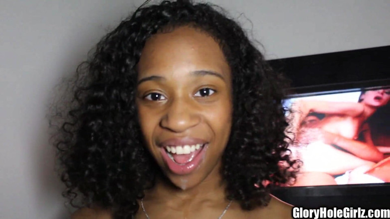 Glory Hole Girlz: Happy Beauty Black Chick Duże cycki Bluszcz ssie pieprzy Lucky...