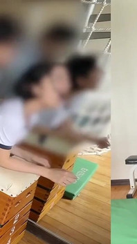 #181 amatör dölleme, sevimli Japon ile seks / öğrencileri spor salonuna çağır ve boşal