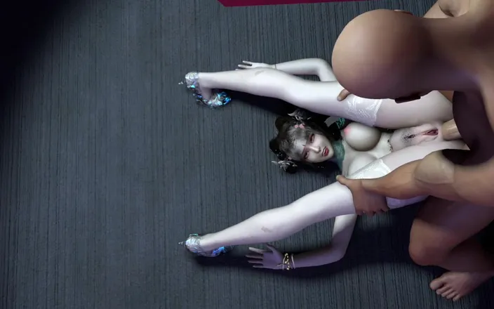 Why fuck so hard: 3D Cute Asian Babe Wearing Sexy Dress Got Fucked by...