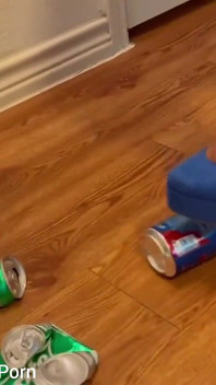 Squashing Cans with My High Heels