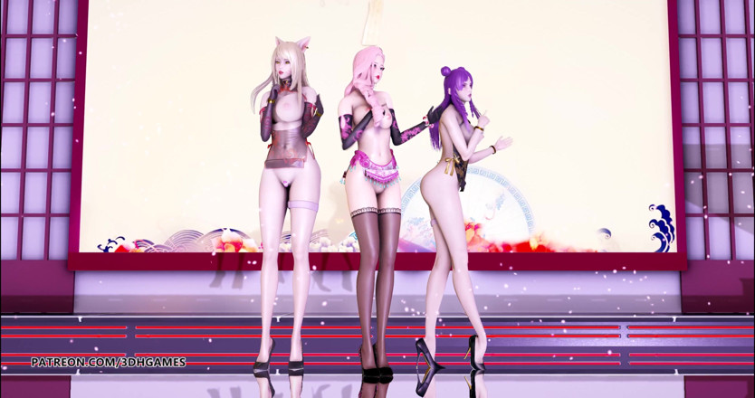 3D-Hentai Games: Tougen renka - стриптиз ahri kaisa seraphine гарячий еротичний танець
