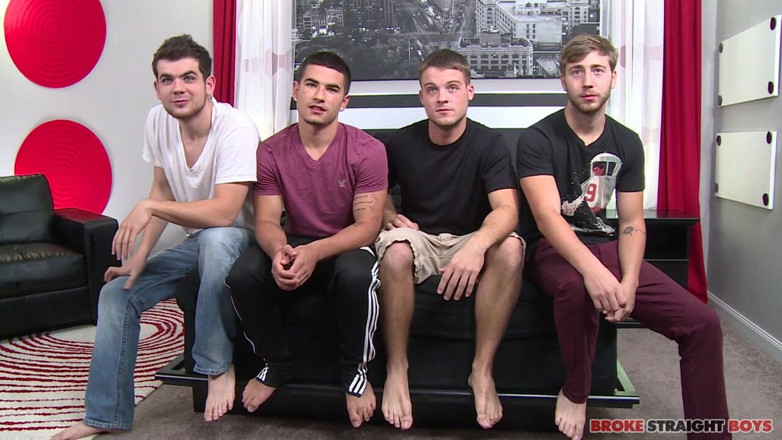Broke Straight Boys: Orgy W Vadim, Brandon, Zeno &amp; Blake