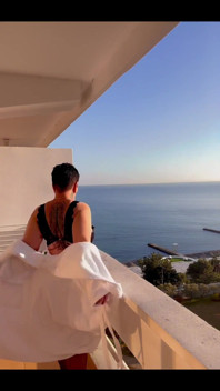 Beautiful Lingerie on the Balcony by the Sea