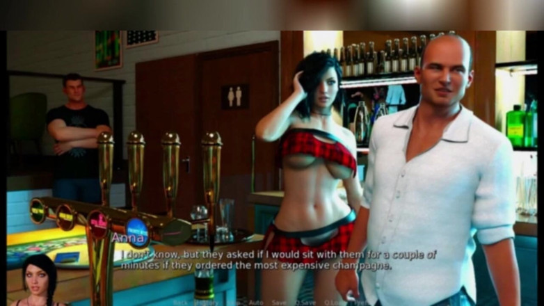 3DXXXTEEN2 Cartoon: Anna v baru. 3D porno kreslený sex
