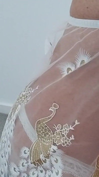 Crossdresser Stripteases White Lingerie 2