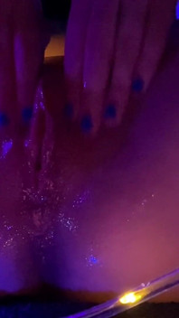 Artsy, Oily, String Light Pussy Rubbing
