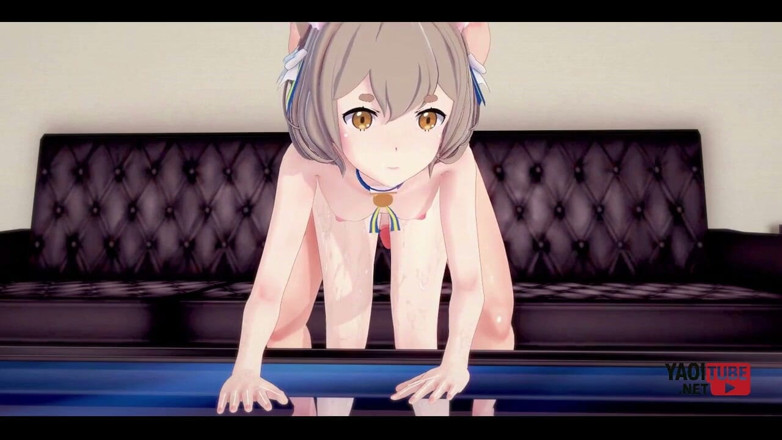 Yaoitube: Re:zero yaoi - заборонена лихоманка Фелікса - здача на столі - азіатська японська манга аніме хентай порно