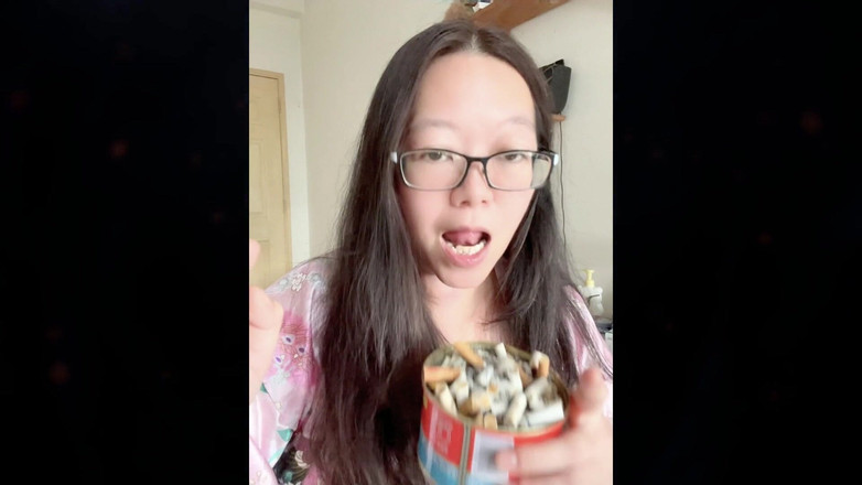 Smoking Asian: Darkside asiatico che fuma: sporco filtro sigaretta sfain sfain &amp; estrazione +...