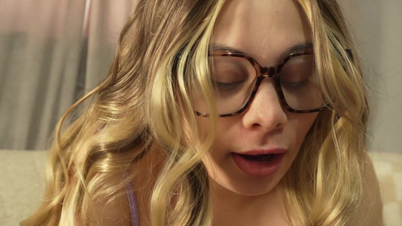 AmayaMori: Blonde Glasses Stepsister Farts Because Her Belly Hurts so She...